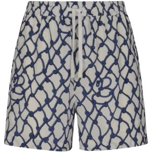 Burberry, Dames, Korte broeken, Blauw, Maat: 2XS Zijde,