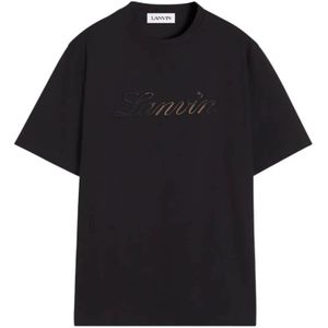 Lanvin - T-shirt - Zwart - Katoen