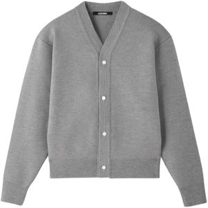 Jacquemus, Heren, Truien, Grijs, Maat: M Wol,