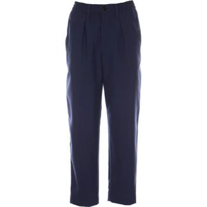 Marni - Rechte Broek - Blauw - 100% Scheerwol