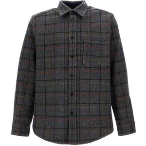 Portuguese Flannel, Heren, Overhemden, Grijs, Maat: XL Flanel,