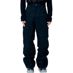 Rick Owens, Heren, Broeken, Zwart, Maat: W28 Linnen,
