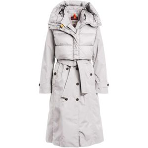Parajumpers, Dames, Mantels, Grijs, Maat: 2XS Nylon,