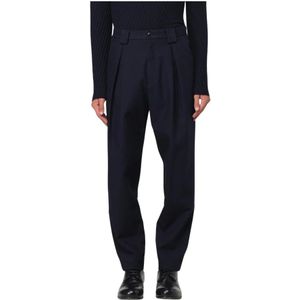 Giorgio Armani, Heren, Broeken, Blauw, Maat: S Katoen,