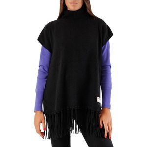 Patrizia Pepe, Dames, Jassen, Zwart, Maat: ONE Size Kasjmier,