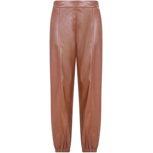 Liu Jo, Dames, Broeken, Bruin, Maat: S Poliester,