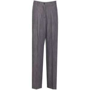 Liu Jo, Dames, Broeken, Grijs, Maat: S Denim,