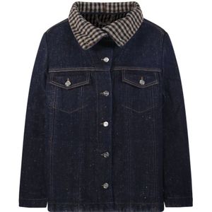 Ganni, Dames, Jassen, Blauw, Maat: S Denim,