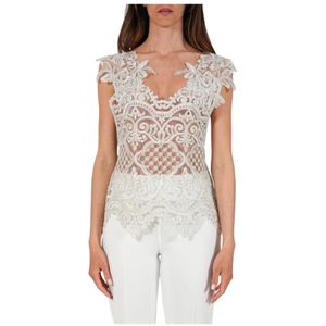 Maurizio Mykonos, Dames, Tops, Grijs, Maat: M