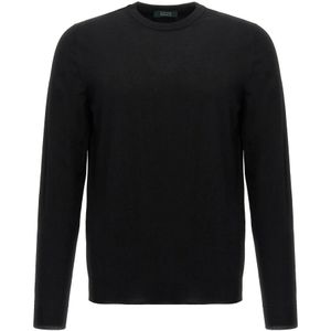 Zanone, Heren, Truien, Zwart, Maat: L Wol,