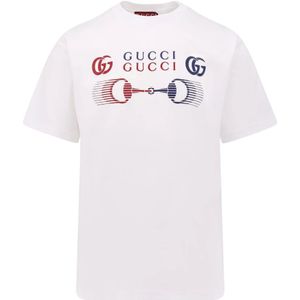 Gucci, Heren, Tops, Wit, Maat: L Katoen,