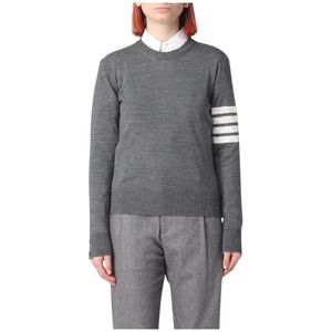 Thom Browne, Dames, Truien, Grijs, Maat: S Wol,