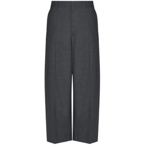 Valentino Garavani, Heren, Broeken, Grijs, Maat: M Wol,
