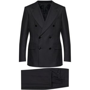 Giorgio Armani, Heren, Pakken, Zwart, Maat: XL Wol,