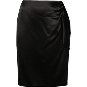 Saint Laurent, Dames, Rokken, Zwart, Maat: M Satijn,