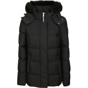 Moose Knuckles, Dames, Jassen, Zwart, Maat: XL Poliester,