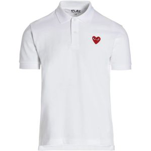 Comme des Garçons Play, Heren, Tops, Wit, Maat: L Katoen,
