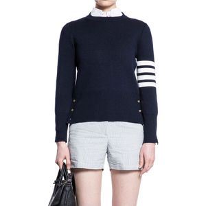Thom Browne, Dames, Truien, Blauw, Maat: XS
