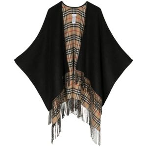Burberry, Dames, Jassen, Zwart, Maat: ONE Size Wol,