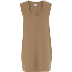 Khaite, Dames, Jurken, Beige, Maat: S Wol,
