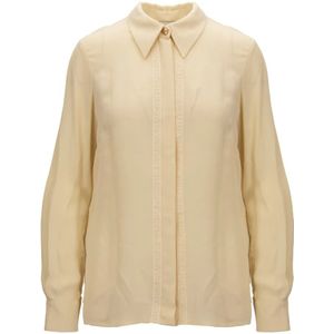 Elisabetta Franchi, Dames, Blouses & Shirts, Geel, Maat: M Viscose,