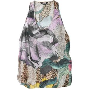 Just Cavalli, Dames, Tops, Veelkleurig, Maat: 2XS Chiffon,