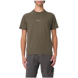 Stone Island, Heren, Tops, Groen, Maat: S Katoen,