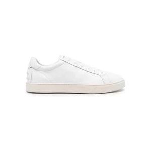 Tod's Minimalistische Witte Leren Sneakers , White , Heren , Maat: 40 1/2 EU
