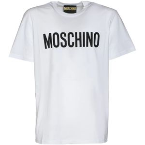 Moschino, Heren, Tops, Wit, Maat: M Katoen,