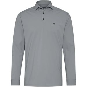 Meyer - Bryson Polo Shirt - Grijs - Heren - Lange Mouwen