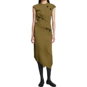 Proenza Schouler, Dames, Jurken, Groen, Maat: XS Viscose,