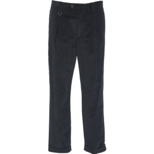 Paolo Pecora, Heren, Broeken, Blauw, Maat: S Corduroy,