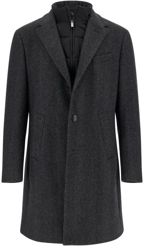 Boggi Milano, Heren, Mantels, Grijs, Maat: S Wol,