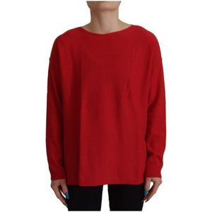 Dolce & Gabbana, Dames, Truien, Rood, Maat: 2XS Wol,
