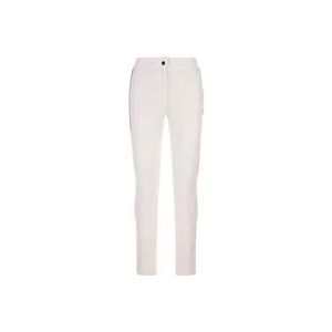 Moncler Witte Broek met Tricolor Zijstrepen , White , Dames , Maat: XS