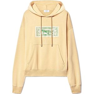 Off White, Heren, Sweatshirts & Hoodies, Beige, Maat: M Katoen,