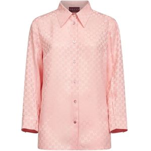 Gucci, Dames, Blouses & Shirts, Roze, Maat: S Zijde,