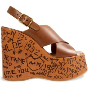 Chloé Gemberbruine hoge hak sandalen , Brown , Dames , Maat: 39 EU