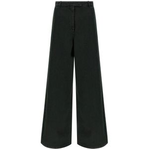 Dries Van Noten, Dames, Jeans, Groen, Maat: S Velours,