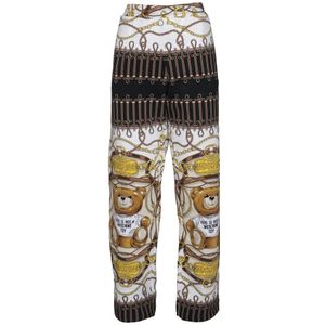 Moschino, Dames, Broeken, Veelkleurig, Maat: S Katoen,