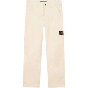 Stone Island, Heren, Broeken, Wit, Maat: W29 Katoen,