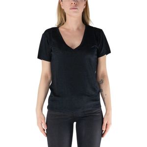 MC2 Saint Barth, Dames, Tops, Zwart, Maat: M Linnen,