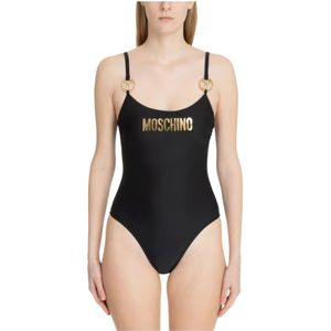 Moschino, Dames, Badkleding, Zwart, Maat: M Polyamide,