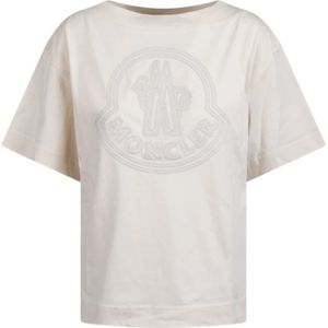 Moncler, Dames, Tops, Beige, Maat: S Katoen,