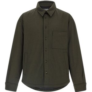 Jacquemus, Heren, Overhemden, Groen, Maat: L Wol,