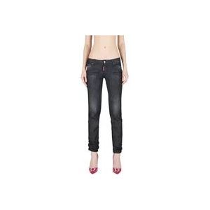 Dsquared2 Zwarte Broek voor Heren , Black , Dames , Maat: 4XS