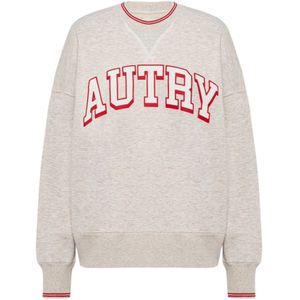 Autry Logo Crewneck Sweatshirt , Gray , Dames , Maat: S