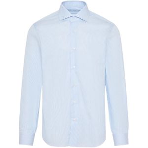 Barba, Heren, Overhemden, Blauw, Maat: 4XL Katoen,