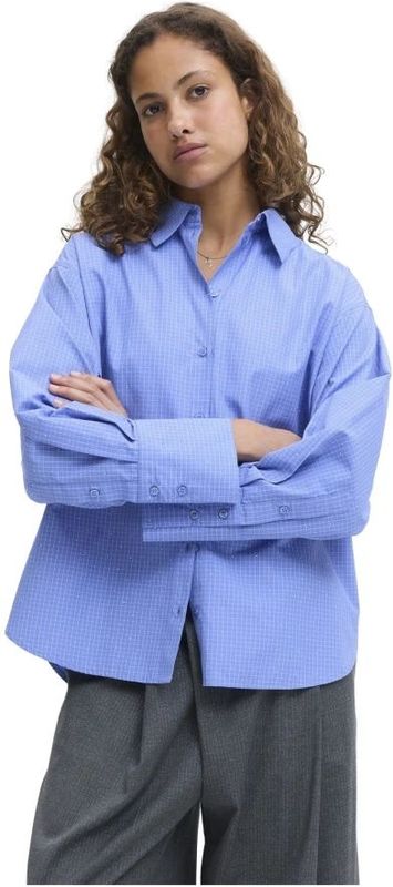 Jack & Jones, Dames, Blouses & Shirts, Blauw, Maat: M