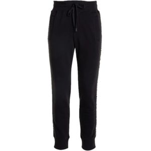 Versace Jeans Couture, Heren, Broeken, Zwart, Maat: XS Fleece,